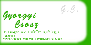 gyorgyi csosz business card